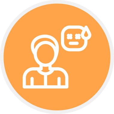 Tükenmiş Satır Çemberi Basit Simge, Vektör Resimleri