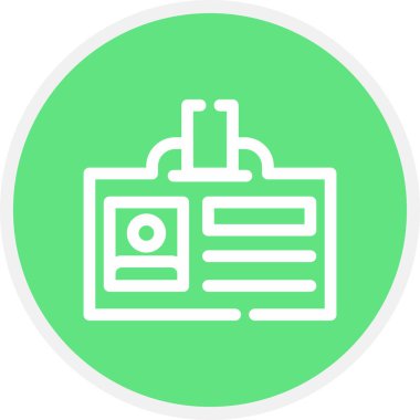 Kimlik Kartı Çemberi Basit Simge, Vektör Resimleri