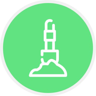 Maça Satırı Çemberi Basit Simge, Vektör Resimleri