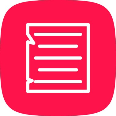 Kağıt basit simge, vektör illüstrasyonu