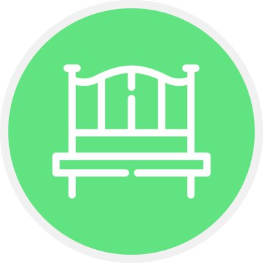 Bench Satır Çemberi Basit Simge, Vektör Resimleri