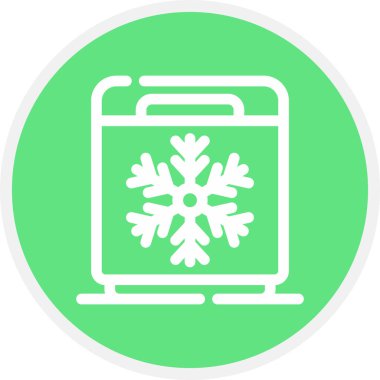 Dondurucu Satır Çemberi Basit Simge, Vektör Resimleri