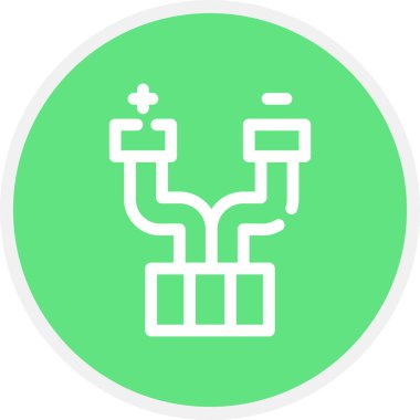 Kablo Hattı Çemberi Basit Simge, Vektör Resimleri