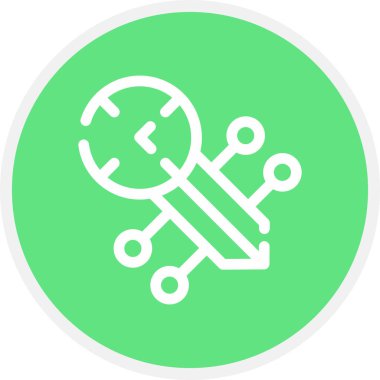 Zaman Çizgisi Çemberi Basit Simge, Vektör Resimleri