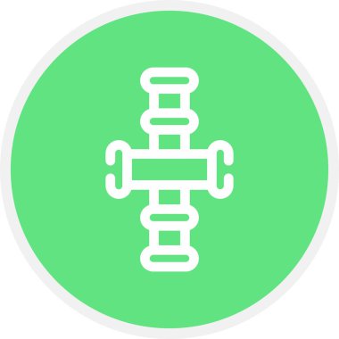 Boru Hattı Çemberi Basit Simge, Vektör Resimleri