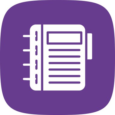 Günlük Simgesi Basit, Vektör İllüstrasyonu