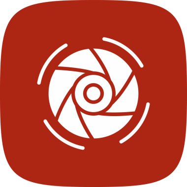 Diyafram Basit Simge, Vektör İllüstrasyonu