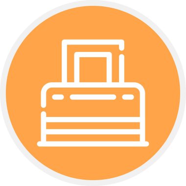 Yazıcı Satırı Çemberi Basit Simge, Vektör Resimleri