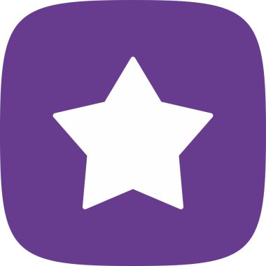 yıldız basit simgesi, vektör çizim