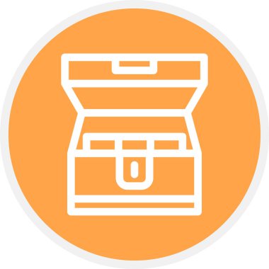 Göğüs Hattının Çemberi Basit Simge, Vektör İllüstrasyonu