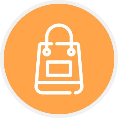 Alışveriş Torbası Çemberi Basit Simge, Vektör Resimleri