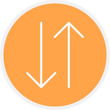 Çift Ok Satırı Çemberi Basit Simge, Vektör Resimleri