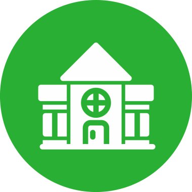 Bina. Web simgesi basit illüstrasyon