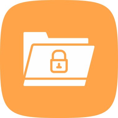 Kilitli Dizin Basit Simgesi, Vektör İllüstrasyonu