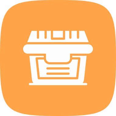 Gıda Taşıyıcı basit simgesi, vektör illüstrasyonu