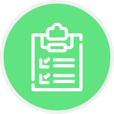 Satır Çemberi Basit Simgesi, Vektör Resmini Kontrol Et