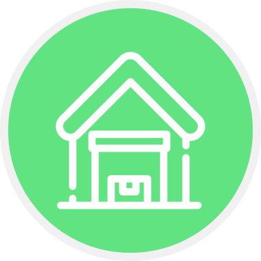 Depolama Hattı Çemberi Basit Simge, Vektör Resimleri