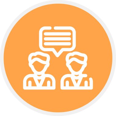 Diyalog Satırı Çemberi Basit Simge, Vektör Resimleri