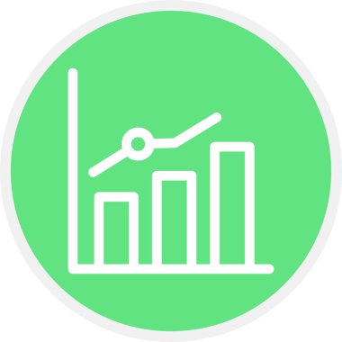 Büyüme Çizelgesi Çemberi Basit Simge, Vektör Resimleri