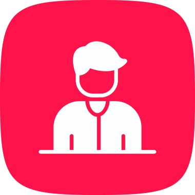 Müşteri Erkek Simgesi, Vektör İllüstrasyonu