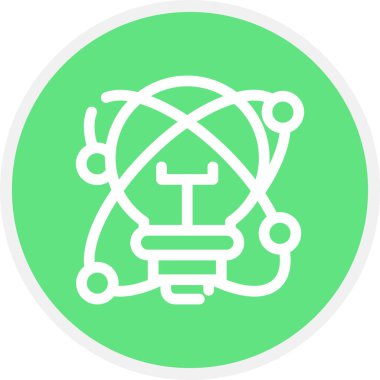 Fikir Satırı Çemberi Basit Simge, Vektör İllüstrasyonu