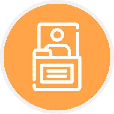 Bilgi Kaynakları Satırı Çemberi Basit Simge, Vektör Resimleri