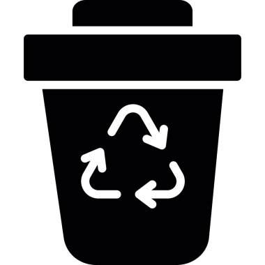 Geri dönüşüm vektör satırı simgesi