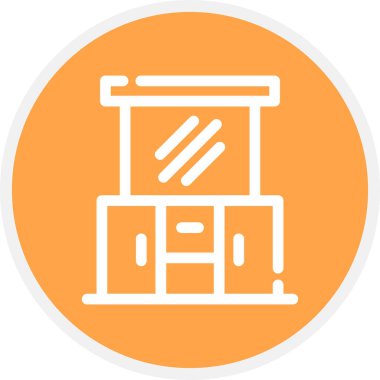 Giyinme Satırı Çemberi Basit Simge, Vektör Resimleri