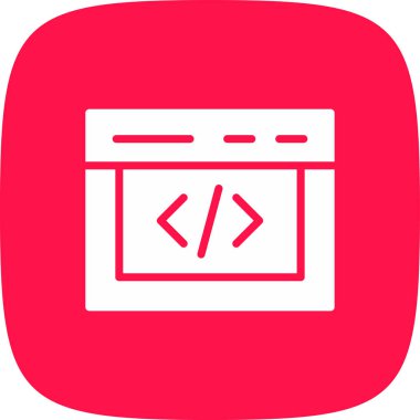 Basit simge kodlanıyor, vektör illüstrasyonu