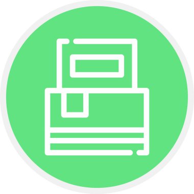 Mukavva Satır Çemberi Basit Simge, Vektör Resimleri