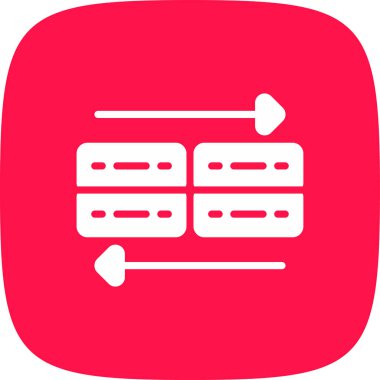 Veri Aktarımı Basit Simge, Vektör İllüstrasyonu