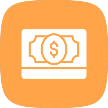 Banknotes Basit Simge, Vektör İllüstrasyonu