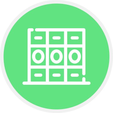 Bağlayıcılar Satır Çemberi Basit Simge, Vektör İllüstrasyonu