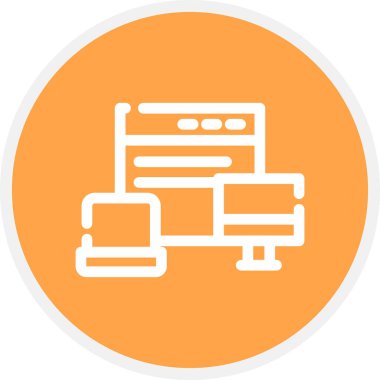 Yanıt Tasarım Satırı Çemberi Basit Simge, Vektör Resimleri