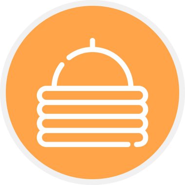 Tabak Satırı Çemberi Basit Simge, Vektör Resimleri