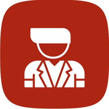 Damat Basit Simgesi, Vektör İllüstrasyonu