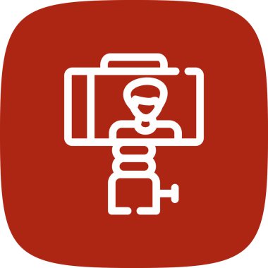 Selfie Çubuğu Simgesi, Vektör İllüstrasyonu