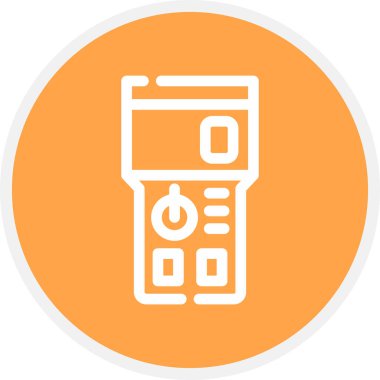 Analiz Çizgisi Çemberi Basit Simge, Vektör İllüstrasyonu