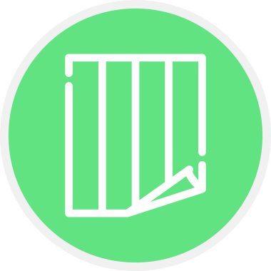 Havlu Çizgisi Çemberi Basit Simge, Vektör Resimleri