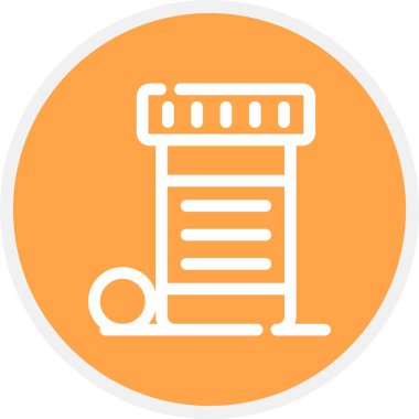 İlaç Hattı Çemberi Basit Simge, Vektör İllüzyonu