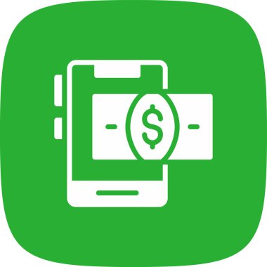 Banka Ödemesi Basit Simge, Vektör İllüstrasyonu