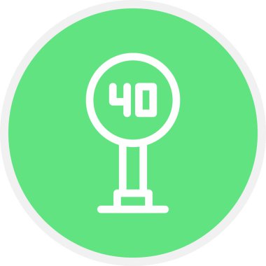 Hız İmzalama Çizgisi Çemberi Basit Simge, Vektör Resimleri