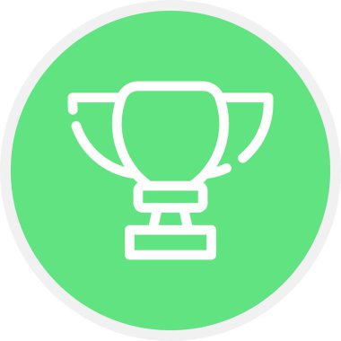 Ganimet Çizgisi Çemberi Basit Simge, Vektör İllüstrasyonu