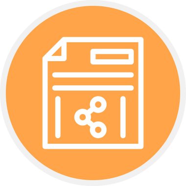 Satır Çemberi Basit Simgesi, Vektör Resmini Paylaş