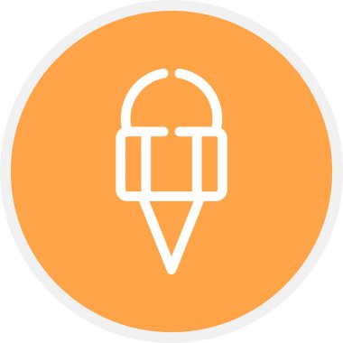 Dondurma Hattı Çemberi Basit Simge, Vektör Resimleri