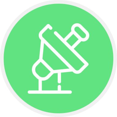 Uydu Tabağı Satırı Çemberi Basit Simge, Vektör Resimleri