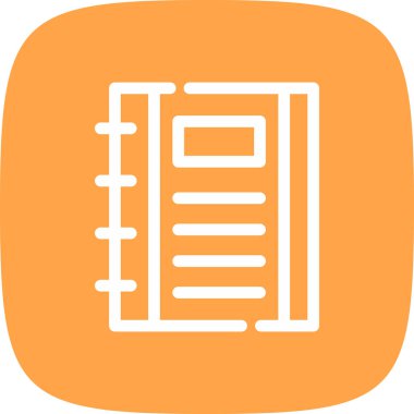 Not Defteri basit simgesi, vektör illüstrasyonu