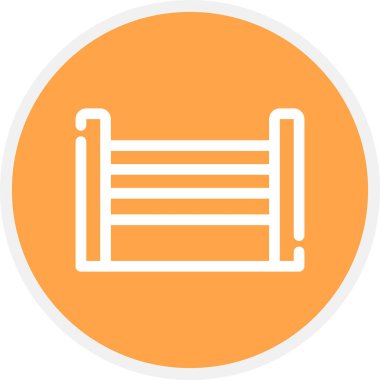 Halka Çizgisi Çemberi Basit Simge, Vektör İllüstrasyonu