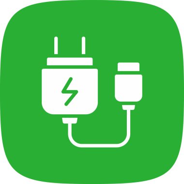 Şarj Simgesi Basit, Vektör İllüstrasyonu