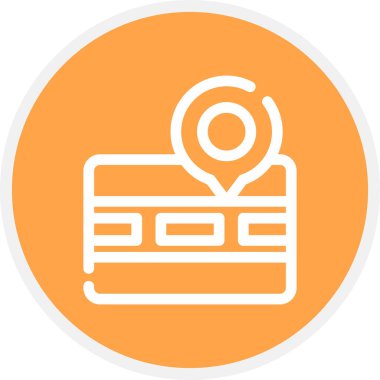 Yol Haritası Çemberi Basit Simge, Vektör Resimleri